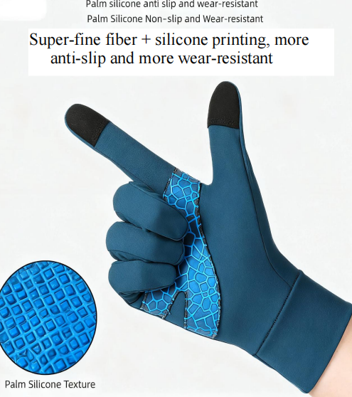 Sports gloves: Breathable wool lining, anti-slip touch screen, outdoor running and cycling