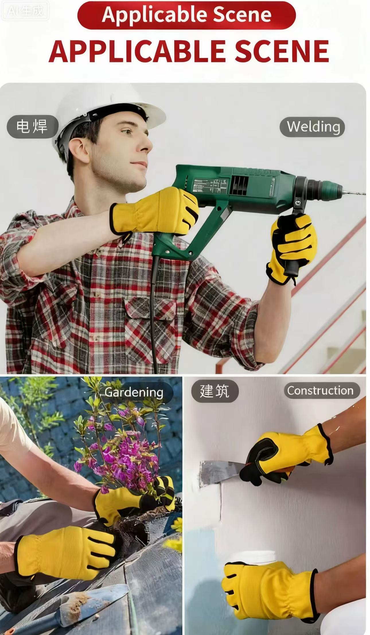 Protective labor gloves and gardening gloves, wear-resistant, breathable, comfortable, suitable for long-term use, and ideal for planting work and outdoor chores - 图片 4