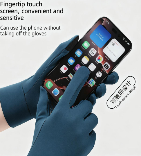 Sports gloves: Breathable wool lining, anti-slip touch screen, outdoor running and cycling - 图片 2