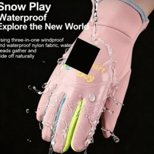 Fleece five-finger outdoor waterproof cartoon