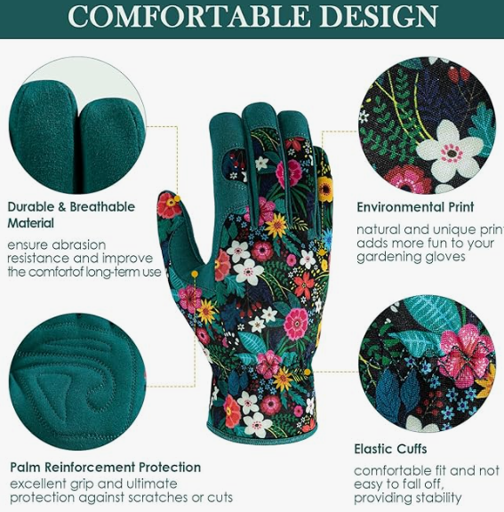 Ladies' gardening weeding work gloves, ladies' garden gloves, puncture-resistant and puncture-free, used for digging, planting and pruning - 图片 5