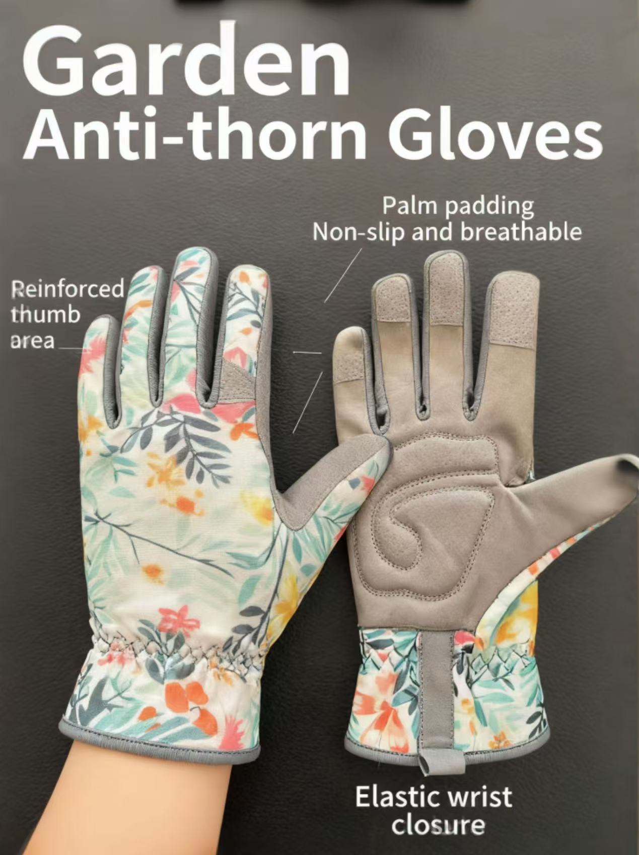 Ladies' gardening weeding work gloves, ladies' garden gloves, puncture-resistant and puncture-free, used for digging, planting and pruning