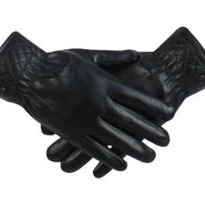 Long Keeper Leather Touchscreen Gloves Men Winter Warm Vegan Leather Touch Screen Gloves Black for Driving Motorcycle Cycling