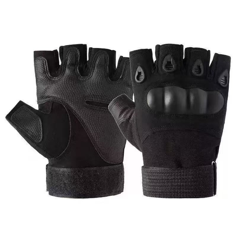 Tactical fingerless gloves are breathable, anti-slip and impact-resistant, making them suitable for outdoor cycling, motorcycle riding and rock climbing